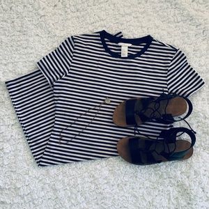 H&M fitted striped t-shirt dress